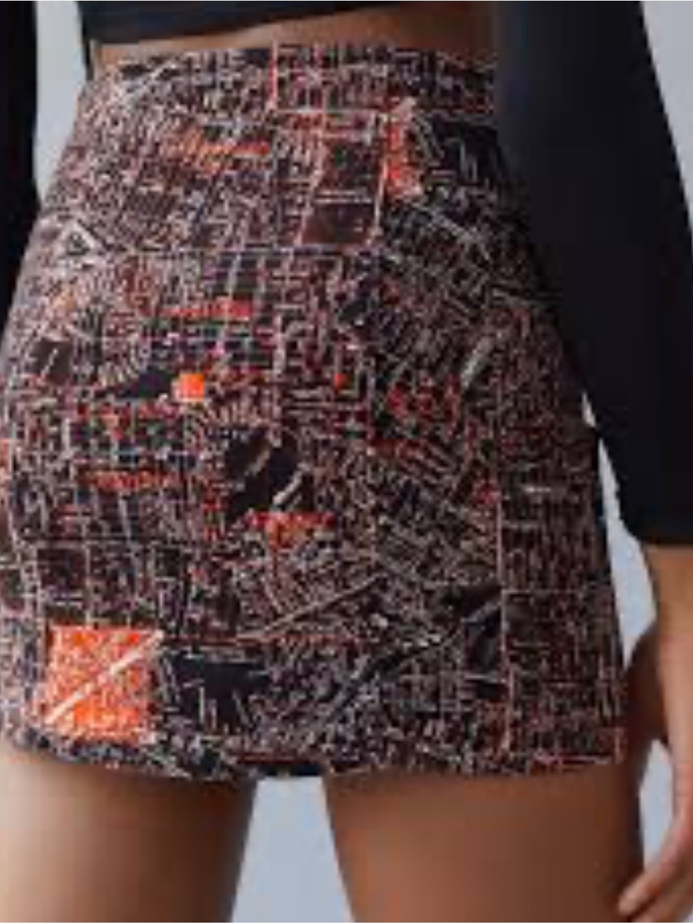 Urban Outfitters Black and Orange Plaid Mini Skirt - MM